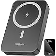Magnetic Power Bank 10000mAh，20W Fast Charging Portable Charger, Wireless Power Bank with LED Display, Small USB-C Battery Pack with Mag-safe for iPhone 16/15 Plus/Pro/Pro Max,14/13/12 Series
