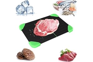 QIWENR Plateau De DéCongéLation Planche à DéCongeler,Plaque DéCongéLation Rapide Plateau De DéCongéLation Rapide,Plateau DedéCongéLation Rapide Plateau,Pour DéGivrage Naturel Viande Poisson Etaliment Congelé