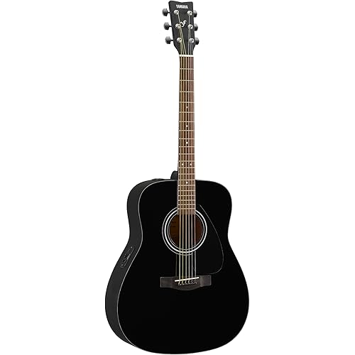 Yamaha FX280 Electro-Acoustic Guitar – Black Finish, 6-String, Cutaway Design, Spruce Top, Rosewood Fretboard, Ideal for Beginners & Stage Performers
