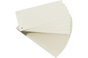 Herlitz® Kartonowe Przekładki 1/3 A4 | Zestaw 100 sztuk | Do Standardowych Segregatorów | Dziurkowanie Europejskie | Idealne Dla Dokumentów A4 | Wykonane z Kartonu z Recyklingu | Białe