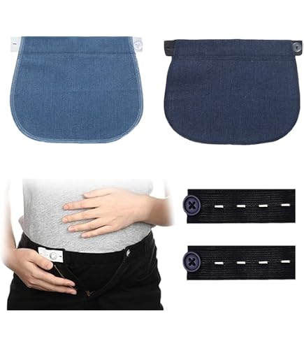 PFLYPF Ceinture en Jean 4 Pièces, Boucle d'Extension Règlable