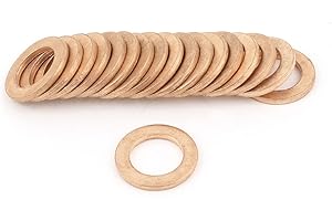 UXCELL sourcing map 20 Stk 10mmx16mmx1.5mm Kupferdicht Flache Siegel Dichtung Einbauseite DE de