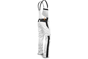 strongAnt Latzhose Herren Stretch Arbeitshose Arbeitslatzhose mit Kniepolstertaschen Schwarz Grau Weiß