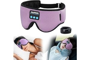 Joythink Sleep Headphones Sleep Mask Eye Mask 3D Deep Bluetooth for Sleeping Blackout Washable Music Eye Cover with Speaker Microphones Purple