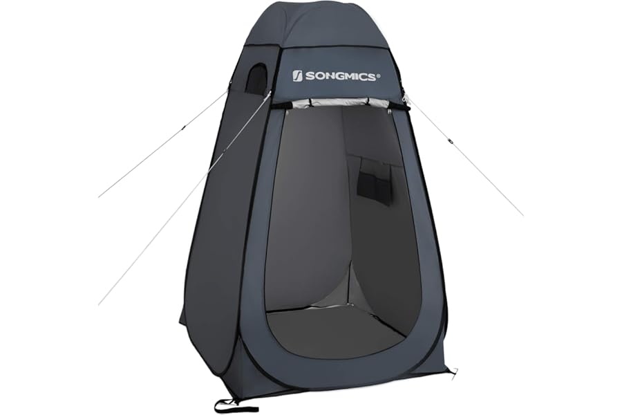 SONGMICS Portable Pop up Tent, Dressing Room Privacy Shelter, for Outdoor Camping Fishing Beach Shower Toilet, with Zippered Carrying Bag
