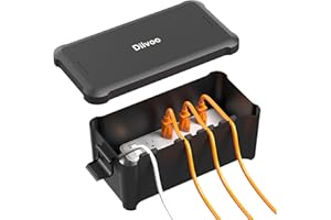 Diivoo Outdoor Waterproof Electrical Box Outdoor, Weatherproof Extension Cord Cover, Outdoor Plug Cover, Outdoor Extension Cord Box, Black