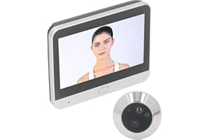 LUQEEG Cámara Mirilla Inalámbrica, 1080P Video Visor de Puerta con Visión Nocturna, Detección de Movimiento, 120 Grados de Vista de la Cámara de La Mirilla de la Puerta HD Peephole Visor