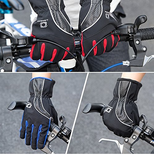 4Ucycling Warm Thermo Fleece Gloves Touchscreen Touch Fahrrad Handschuhe Radsport Handschuh Radhandschuhe - 7