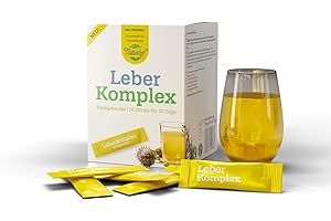 ‎STEIGER NATURALS Steiger Naturals Naturhof Leber Komplex* als Trinkgranulat Kur - Leber entgiften Testsieger, mit Mariendistel, Artischocken, Cholin, Vitamin E & B12, Ananas-Mango Geschmack, 30 Sticks für 1 Monat
