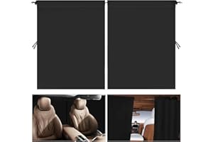 Coriver Rideaux Voiture, 140 x 80 cm Auto Rideau De Confidentialité, 2 Pièces Protection UV Pare-Soleil Rideau Voiture, Amovible Rideau Occultant à pour Voyage Dormir, Rideau Van Aménagé Camping Car