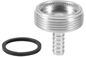Belissy Keg Tap Cleaner Adapter Bier-Wasserhahn-Reinigungsadapter Bierzapfhahn-Edelstahl Bierzapfhahn Wasserhahn Reinigungsaufsatz Adapter Zubehör 1/4 für die meisten US Bierrohre
