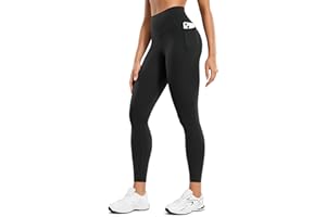 CRZ YOGA Damskie Legginsy Treningowe Butterluxe 25 Cali - Spodnie Do Jogi Z Wysokim Stanem Z Kieszeniami Buttery Soft Czarny M