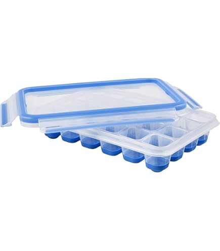 Lot de 4 bacs à glaçons étroits en silicone avec matériau facile à