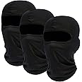 NITAIUN 3 Pcs Balaclava Ski Face Mask Windproof Face Mask Full Face Black Balaclavas Unisex Multifunctional Headwear for Motorcycle Cycling, Breathable Lightweight for Summer Winter, One Size