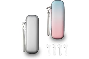 YoHyien 2 Sztuki Etui Podróżne na Szczoteczkę Elektryczną do Oral B iO/Oral B Pro/Philips Sonicare, Przenośny Uchwyt na Szczoteczkę Elektryczną, Twarde Etui na Podróż (Srebrny + Gradient)