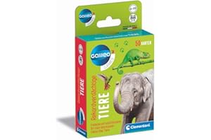 Clementoni Galileo Games Rekordverdächtige Tiere - Kartenspiel, ideal als Reisespiel für Erwachsene und Kinder ab 6 Jahren, 59339