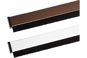 EDELSTAHLMARKENSHOP Automatik Türbodendichtung aus Aluminium Bürstendichtung in 2 Farben (Weiß)