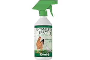 BMUT Spray antiácaros para pollos, aves de corral y aves – Inmediatamente y a largo plazo contra ácaros y parásitos, aguda y prevención