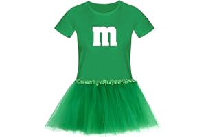 JIMMYS TEXTILFACTORY T-Shirt M&M + Tüllrock Karneval Gruppenkostüm Schokolinse 11 Farben Damen XS-3XL Fasching Verkleidung M's Fans Tanzgruppe