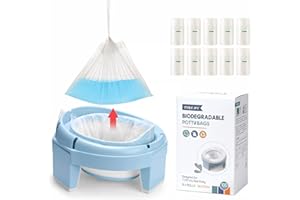 TYRY.HU Pot Sacs Poubelles 100% Recyclés Très Résistant Poignées Coulissantes 34 x 21 cm, Sac de Nettoyage pour Déjections Canines, Pot d'entraînement, Pique-nique