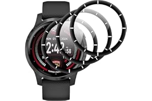 Beukei Panzer Schutz Glas für Garmin Vivoactive 4, 3 Stück Glasschutzfolie[3D Vollständige Abdeckung][Fingerabdruck kompatibel][9H Härte] Handy Schutzfolie