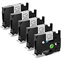 3 Nastro Etichette Brother TZE-231 12mm X 8m - Nero Su Bianco Per Stampanti P-Touch