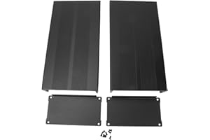 YWBL-WH Aluminum Box Cooling Case Enclosure Electronic DIY Circuit Board Project Bending/Flat Plate 55 x 106 x 200mm (Sand Black Bending Plate)