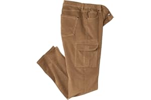 ATLAS FOR MEN – Pantalon Cargo – Pantalon en Velours Homme - Coupe Droite - Disponible en Grandes Tailles