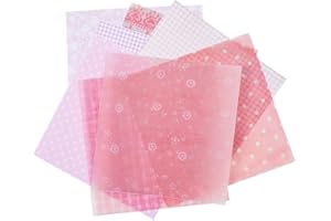 GIVBRO - Carta decorativa per album di ritagli, stile romantico e semitrasparente, per lavori fai da te, 14 x 14 cm, 8 pezzi (#C)
