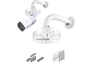 WiTi Support montage mural pour caméras dôme IP CCTV, boîte jonction gestion des câbles Support montage universel sur poteau Systèmes surveillance sécurité, Base solide métal Revêtement en poudre