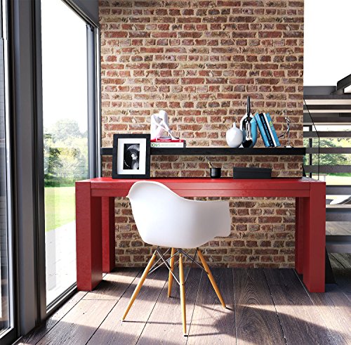 Steintapete Rot Braun Natur Stein | schöne edle Tapete im Steinmauer-Design | moderne 3D Optik für Wohnzimmer, Schlafzimmer oder Küche inkl. Newroom Tapezier Profibroschüre mit super Tipps! - 7