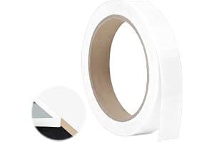 20mm x 10m Vit kantlist för bänkskivor | Förlimmad melamin kantband för köksskåp, möbler & skrivbordsreparation