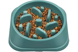 MILIWAN Ciotola per Cani Anti Ingozzamento Ciotola Cane per Lenta Assunzione del Cibo per Animali Domestici, Slow-Eating Bowl per Cani e Gatti (Verde Scuro)