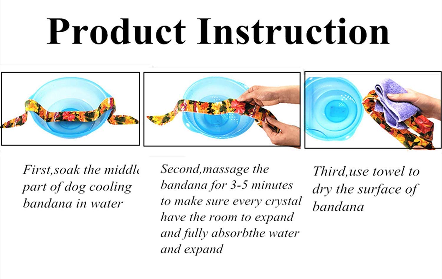 Dog Cooling Bandana, 4 Pack Cool Collar for Dogs Chill Out Ice Bandanas