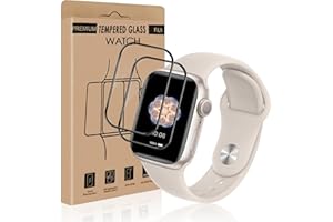 REROXE 2 Stück Schutzfolie für Panzerglas für Apple Watch Series 9/8/7 41mm, Anti-Scratch Schutzglas für 9 41mm, Blasenfrei Bruchsicher, Hohe Transparenz Displayschutzfolie für Apple Watch 8/7 41mm