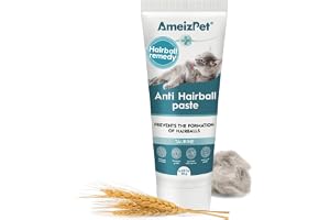 AmeizPet Hårbollslösning för Katter, Anti-Hårboll Maltpasta för Päls, Behandling för Katter med Lång & Kort Päls, 100g (3.52
