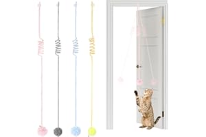 AIVORO 4 Pezzi Giocattolo per Gatti Appeso alla Porta, Giocattoli Interattivi per Gatti, Telai per Porte Giocattolo per Gatti, Giocattoli per Gatti Appesi ai Telai delle Porte