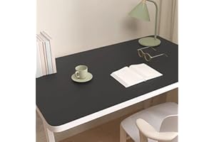 Liveinu Sottomano da Ufficio, 80x160cm Pad per Scrivania Multifunzionale in Pelle PU, Tappetino per Mouse da Gaming Grande Impermeabile per Ufficio e Casa, nero