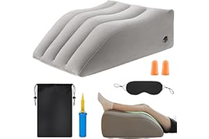 QITIXI:OU Venenkissen Beinhochlagerungskissen - Aufblasbares Beinhochlagerungskissen - Aufblasbare Keilkissen Komfort-Beinkissen zum Schlafen, Venenkissen für Die Beine Komfort Verbesserung der Durchblutung