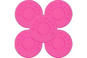 SCHWABMARKEN Gettoni deposito 30 mm di diametro con scritta ambo i lati. Gettoni marchio evento con chip di vari marchi., rosa fluo, Menge: 300