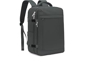 Yankony Sac a Dos Voyage Cabine Avion 45x36x20 pour Easyjet Bagages Cabine 40x20x25 avec Pochette Antivol Sac de Voyage Femme Résistant à l'eau Valise Bag Main 30 L Sac à Dos pour Ordinateur Portable