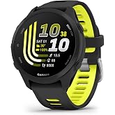 Garmin Forerunner&reg; 170, 43mm, Siyah/Amp Sarı | GPS Koşu Akıllı Saati, Hız ve Mesafe, G&uuml;nl&uuml;k &Ouml;nerilen Egzersizler, Garmin Coac