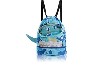 AffeGifts Sac Piscine Enfant Fille, Sac Sports Natation Enfants Filles Piscine séparation Humide et sèche Plage PE Sports Fitness pour Filles
