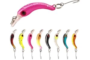 URFEDA 8 cuillères à pêche, spinnerbaits en métal dur, leurres de pêche colorés, leurres spinner appât pour poissons aigus, lancement de mousquetons de pêche pour la truite, l'omble chevalier et la perche