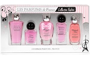 Charrier Parfums Les Parfums de France, Fashion-kollektion, set med 5 Eau de Parfums Miniatures, 49,7 ml