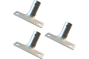 LEAD HOME 3 Supporti in Metallo per Scopa - Manico fino a Ø 23,5 mm, Set di 3 Pezzi con Estremità Chiusa - Made in Germany