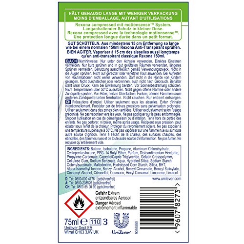 Rexona Deospray Shower Fresh Anti-Transpirant Compressed, 6er Pack (6 x 75 ml) - 2