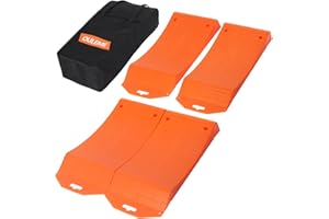 OULEME Tire Saver Ramps, 4 Pack with Anti-Slip Pads and Carry Bag, Tire Protector Ramps, Prevent Flat Spots Caused by Long Parking Storage for Luxury Sports Car RV Camper Motorhome Travel Trailer