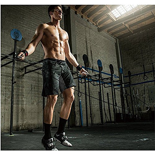 Springseil Speed Rope, Homello Sport Jump Rope – Verstellbare Drahtseil – Kugellager – Weicher Griffe – Beste Fitness Seilspringen für Abnehmen Fat Burning Übungen, Boxen, Crossfit WOD, MMA, Workout, Boxer, Double Under und Cardio Training, für Kinder und Erwachsene - 6