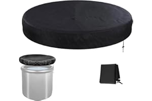 Hayaww 80 cm Abdeckung für Eisbad - Eisbadewannen-Abdeckung aus Oxford-Gewebe - Schwarz - Staubschutz - Freistehend - Rund